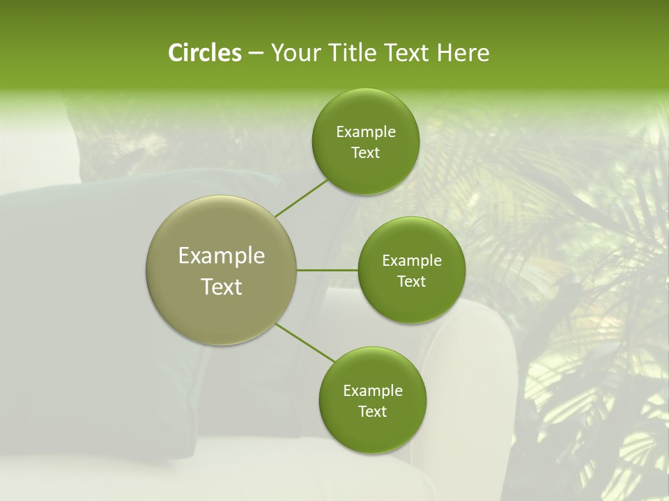 Garden Settee. Shot In Soft Focus For Dreamy Effect. PowerPoint Template