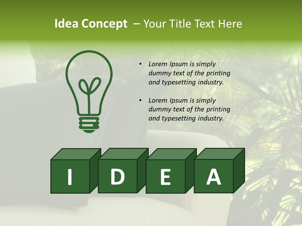 Garden Settee. Shot In Soft Focus For Dreamy Effect. PowerPoint Template