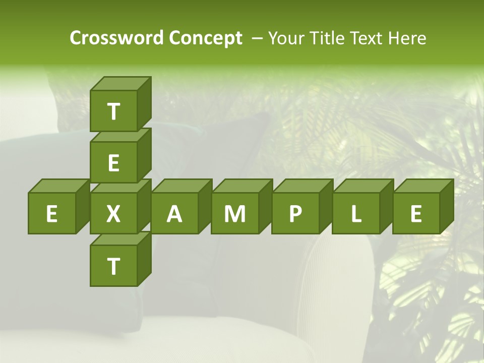 Garden Settee. Shot In Soft Focus For Dreamy Effect. PowerPoint Template