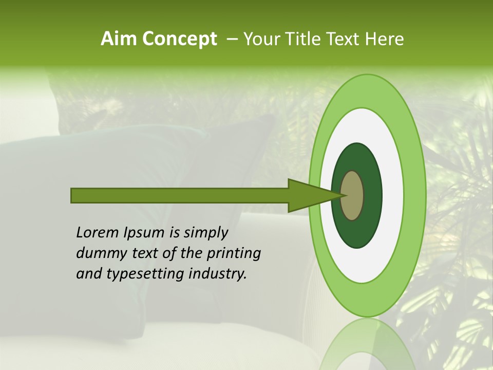 Garden Settee. Shot In Soft Focus For Dreamy Effect. PowerPoint Template