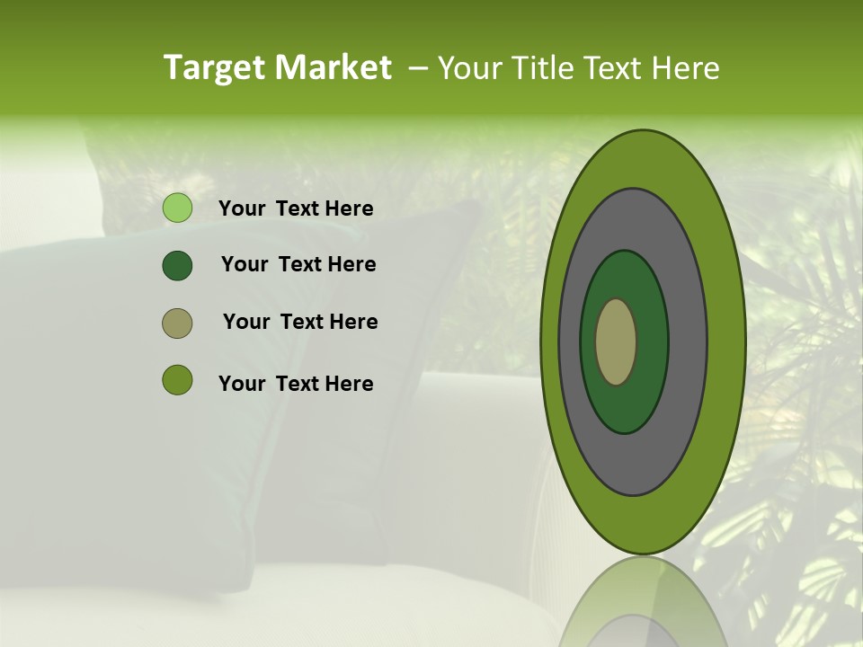 Garden Settee. Shot In Soft Focus For Dreamy Effect. PowerPoint Template