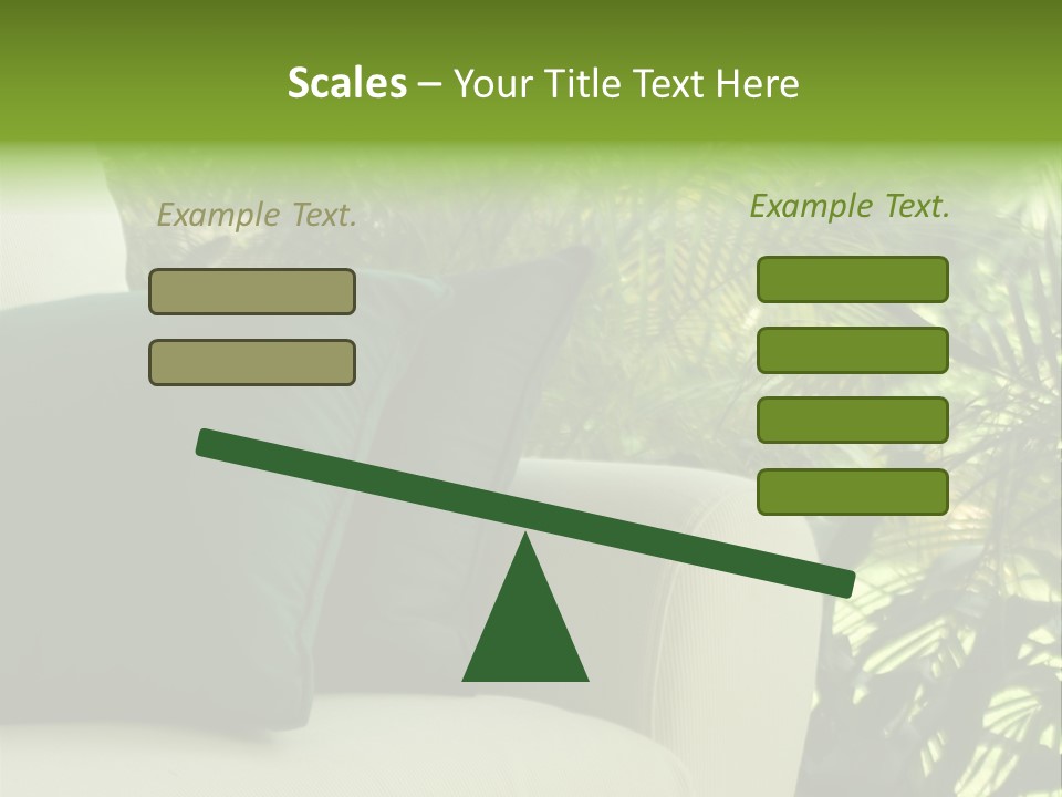 Garden Settee. Shot In Soft Focus For Dreamy Effect. PowerPoint Template