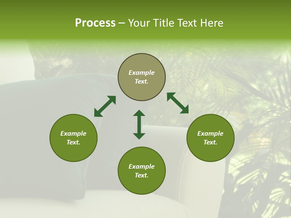 Garden Settee. Shot In Soft Focus For Dreamy Effect. PowerPoint Template