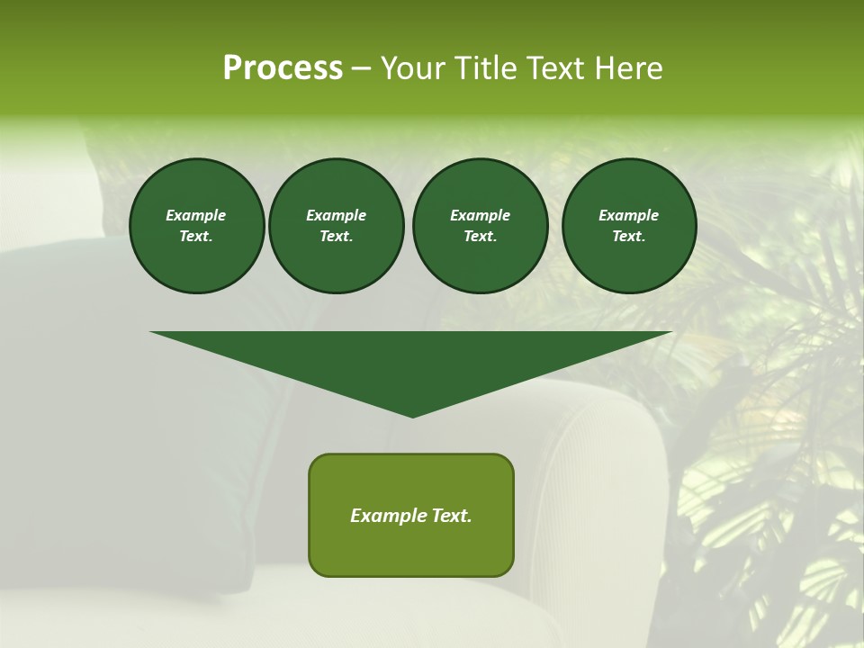 Garden Settee. Shot In Soft Focus For Dreamy Effect. PowerPoint Template