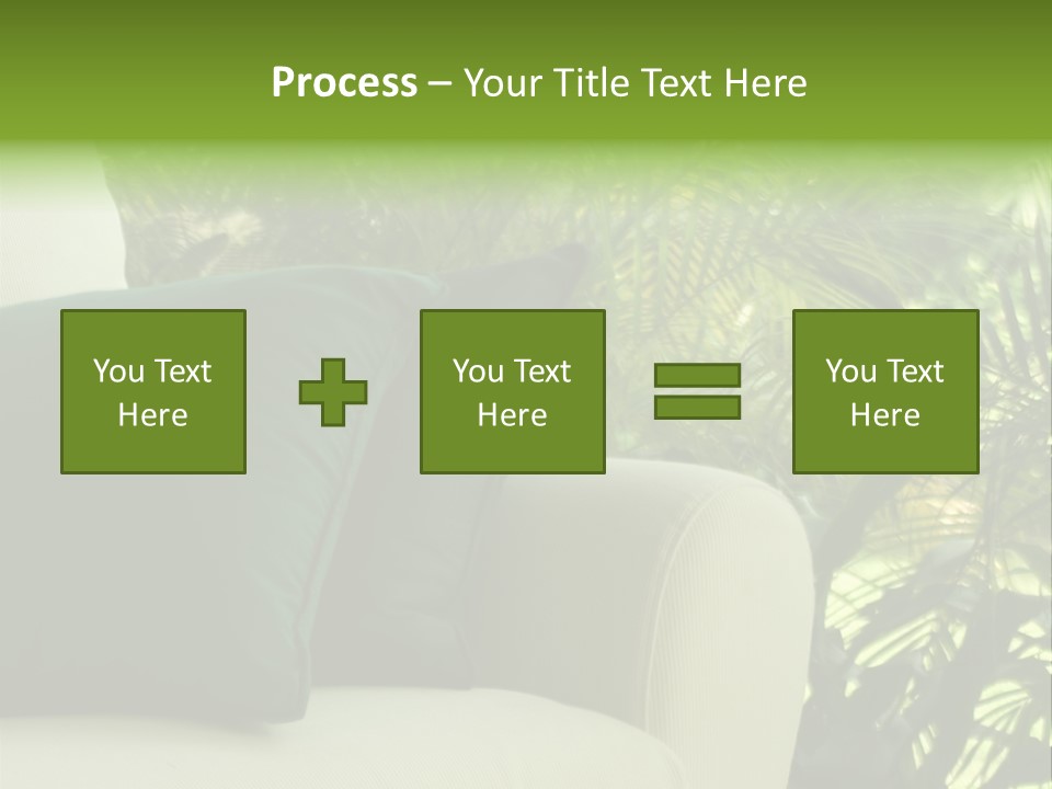 Garden Settee. Shot In Soft Focus For Dreamy Effect. PowerPoint Template