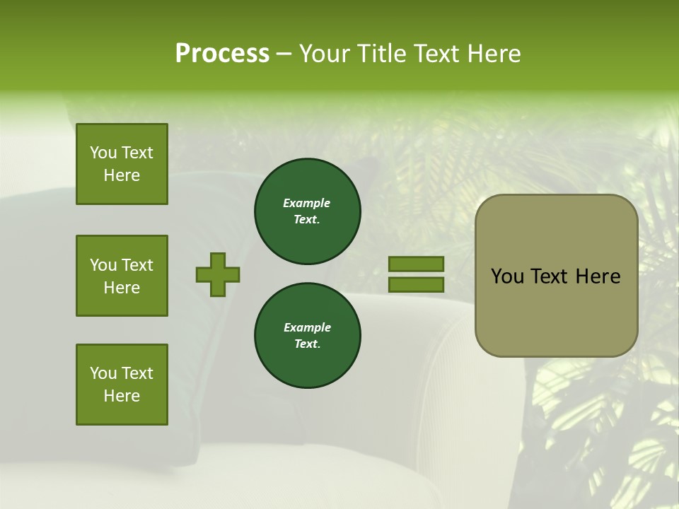 Garden Settee. Shot In Soft Focus For Dreamy Effect. PowerPoint Template