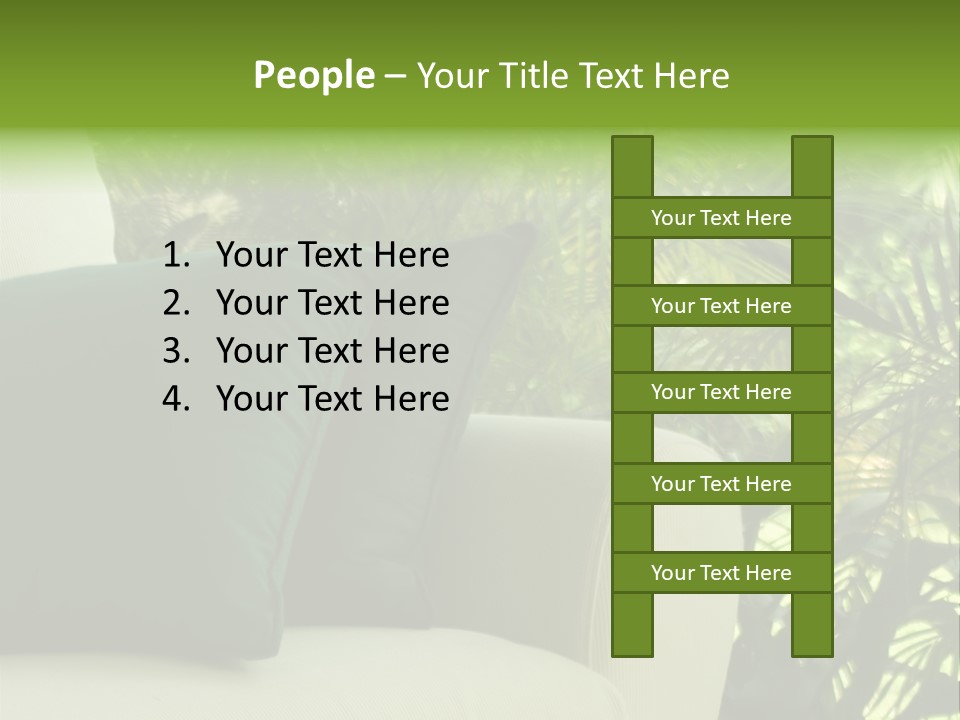 Garden Settee. Shot In Soft Focus For Dreamy Effect. PowerPoint Template