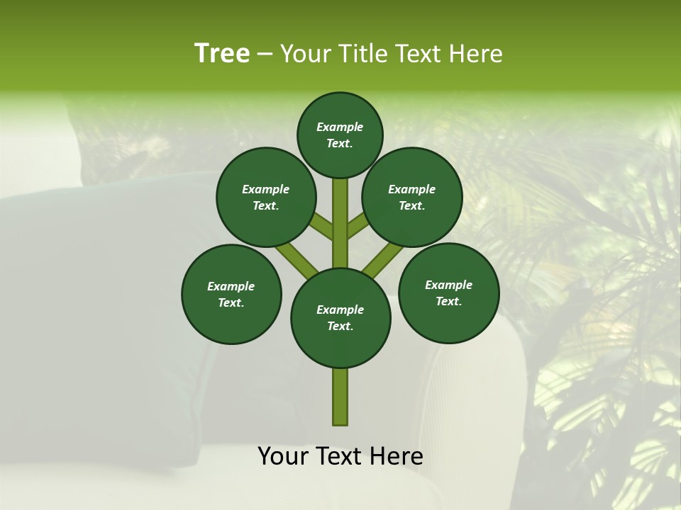 Garden Settee. Shot In Soft Focus For Dreamy Effect. PowerPoint Template