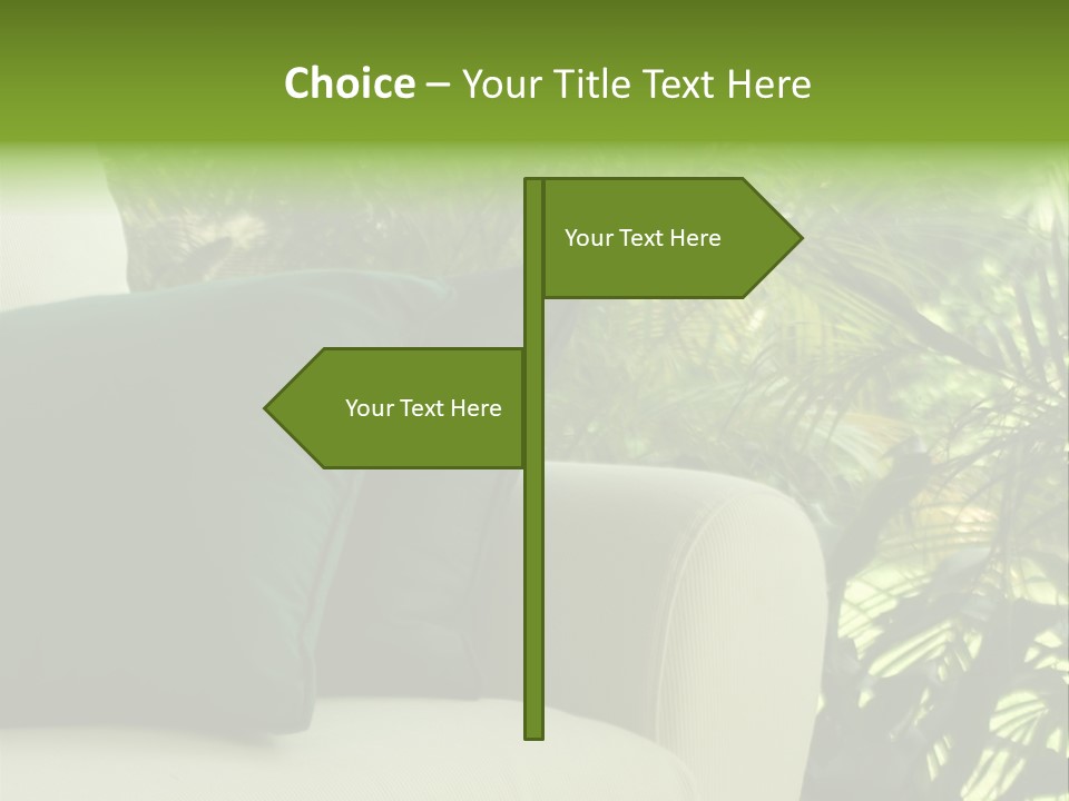 Garden Settee. Shot In Soft Focus For Dreamy Effect. PowerPoint Template