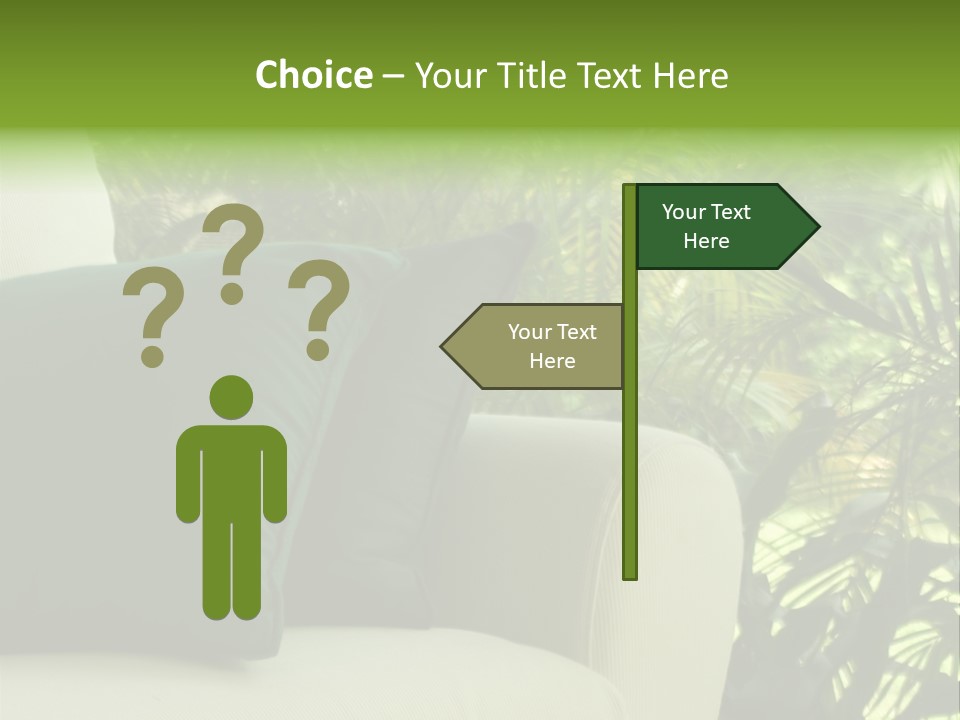 Garden Settee. Shot In Soft Focus For Dreamy Effect. PowerPoint Template