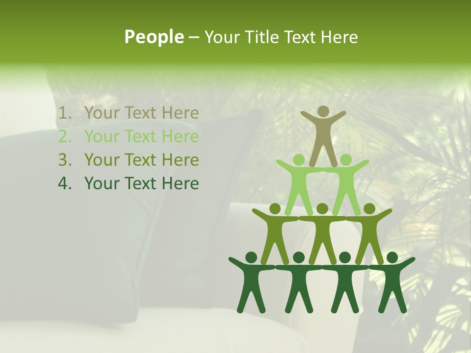 Garden Settee. Shot In Soft Focus For Dreamy Effect. PowerPoint Template