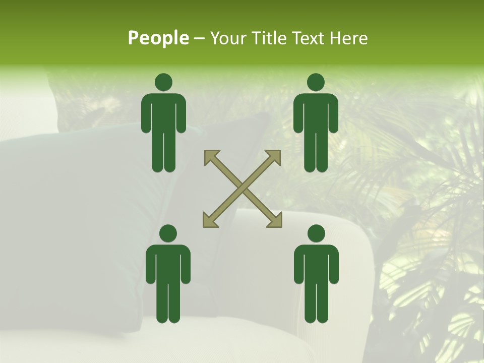 Garden Settee. Shot In Soft Focus For Dreamy Effect. PowerPoint Template