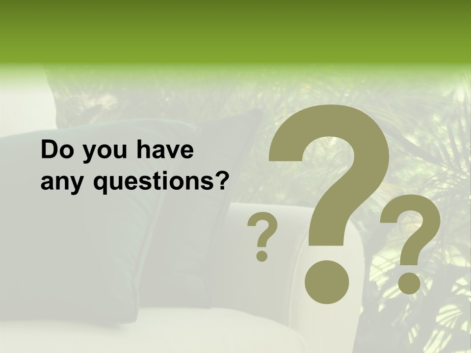 Garden Settee. Shot In Soft Focus For Dreamy Effect. PowerPoint Template