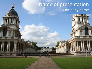 Royal Naval College And Queen's House, Greenwich, London PowerPoint Template