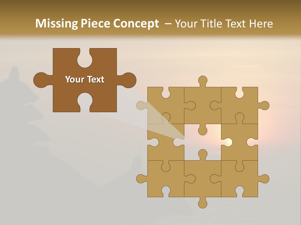 Sunset At Tanah Lot Temple, Bali, Indonesia PowerPoint Template