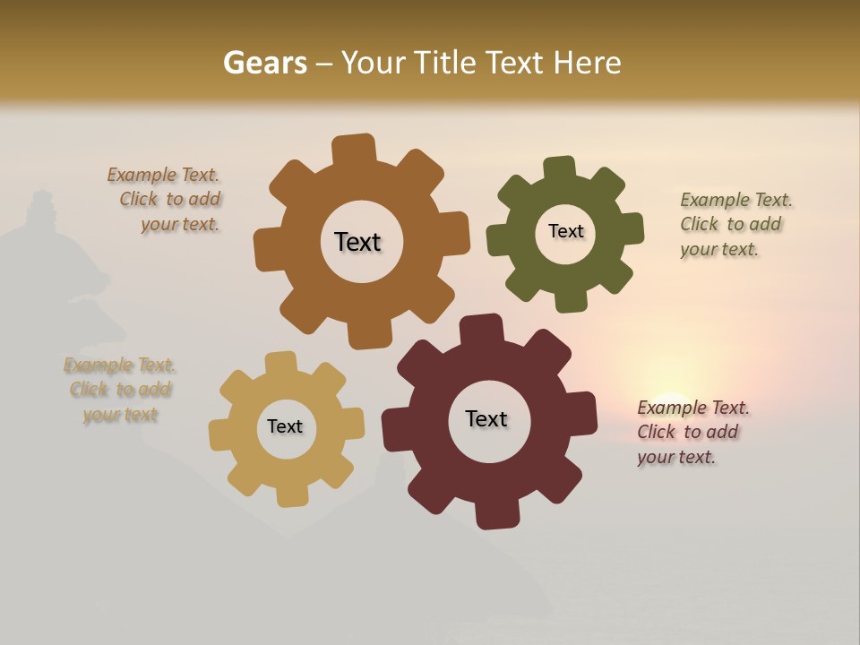 Sunset At Tanah Lot Temple, Bali, Indonesia PowerPoint Template