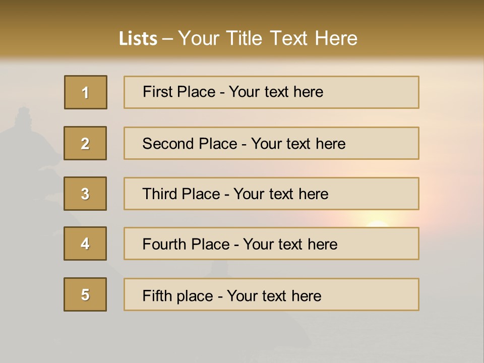 Sunset At Tanah Lot Temple, Bali, Indonesia PowerPoint Template