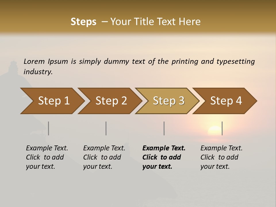 Sunset At Tanah Lot Temple, Bali, Indonesia PowerPoint Template
