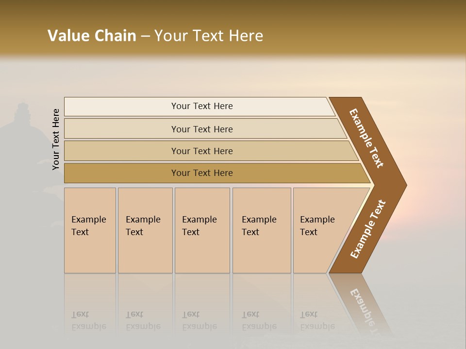 Sunset At Tanah Lot Temple, Bali, Indonesia PowerPoint Template