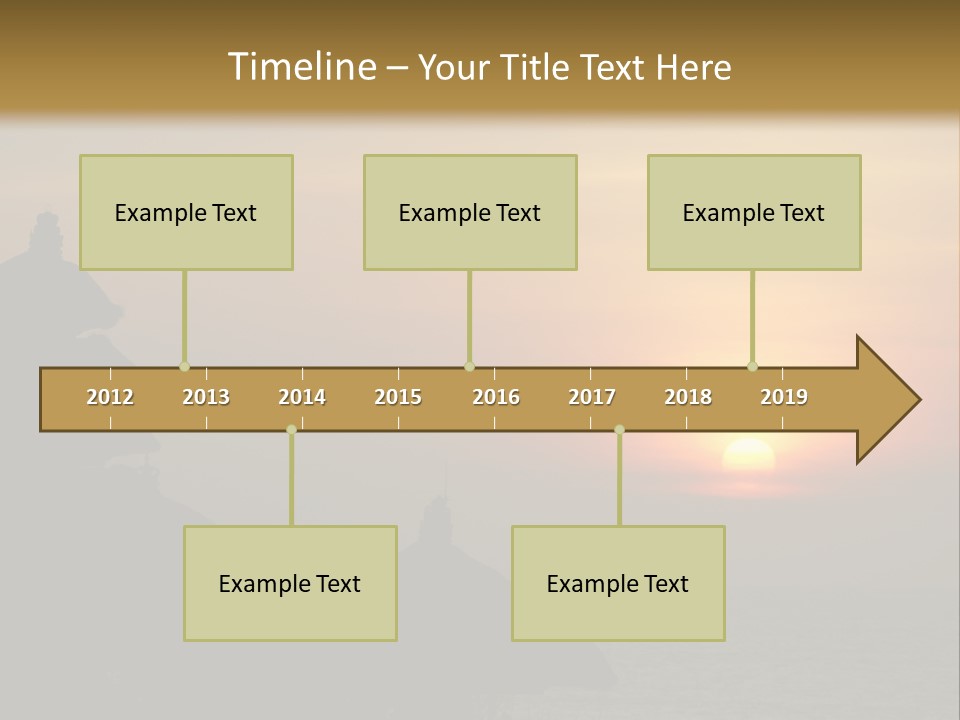 Sunset At Tanah Lot Temple, Bali, Indonesia PowerPoint Template