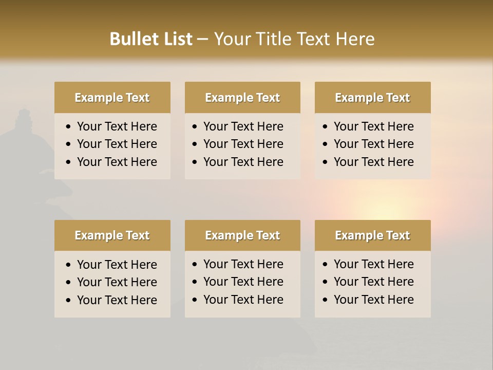 Sunset At Tanah Lot Temple, Bali, Indonesia PowerPoint Template