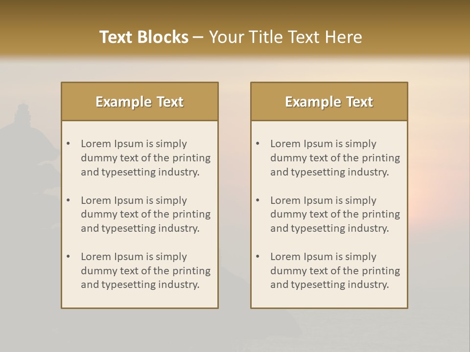 Sunset At Tanah Lot Temple, Bali, Indonesia PowerPoint Template
