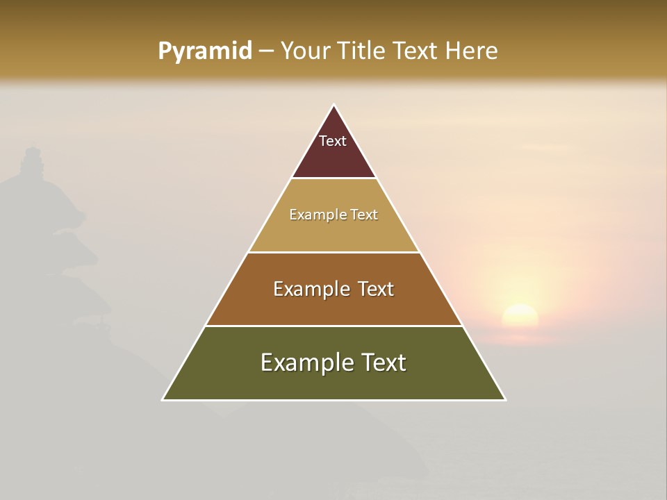 Sunset At Tanah Lot Temple, Bali, Indonesia PowerPoint Template