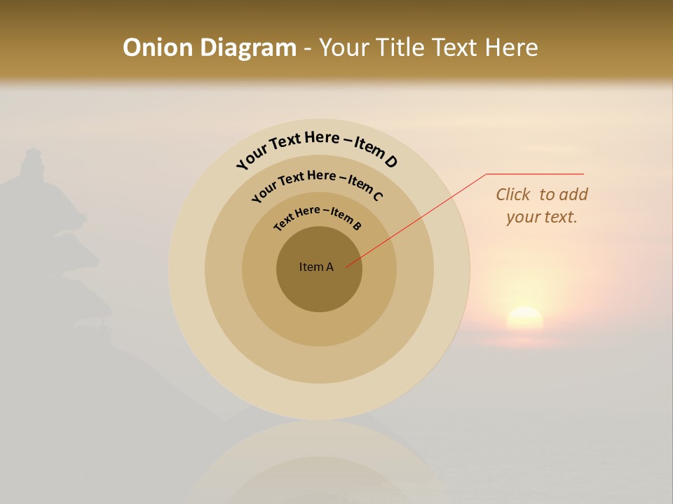 Sunset At Tanah Lot Temple, Bali, Indonesia PowerPoint Template