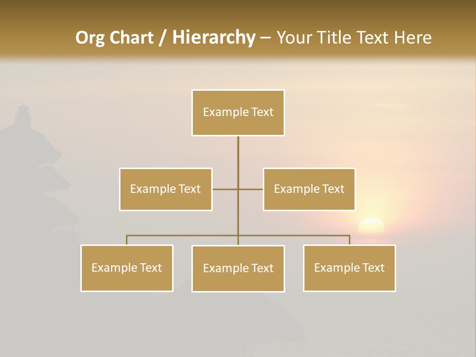 Sunset At Tanah Lot Temple, Bali, Indonesia PowerPoint Template