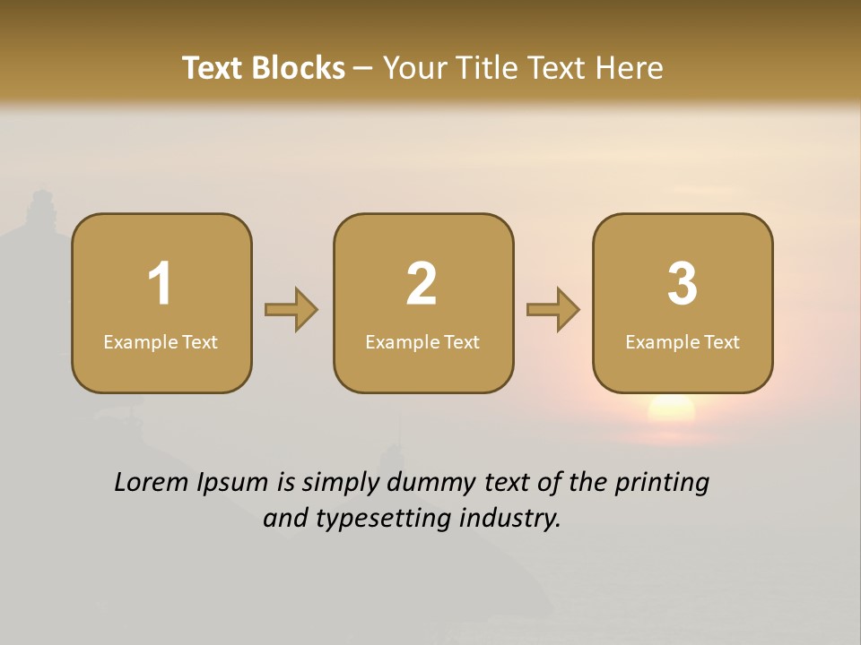 Sunset At Tanah Lot Temple, Bali, Indonesia PowerPoint Template