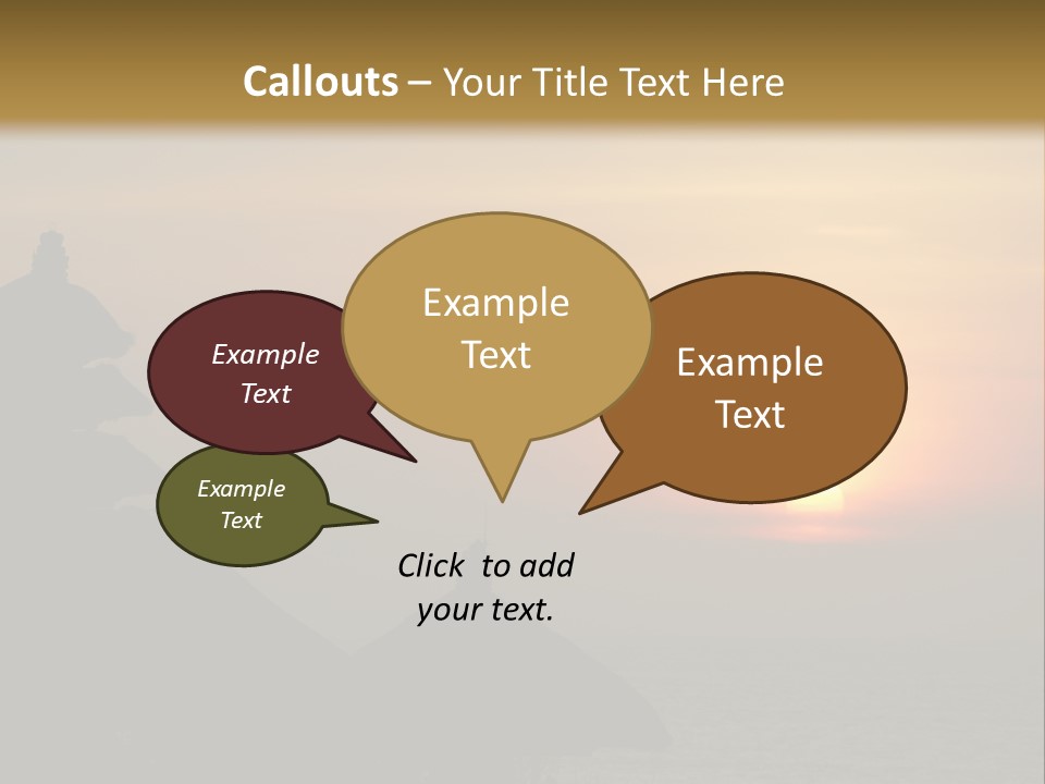 Sunset At Tanah Lot Temple, Bali, Indonesia PowerPoint Template