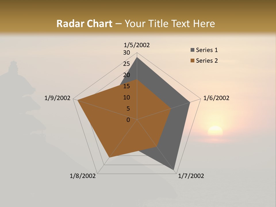 Sunset At Tanah Lot Temple, Bali, Indonesia PowerPoint Template