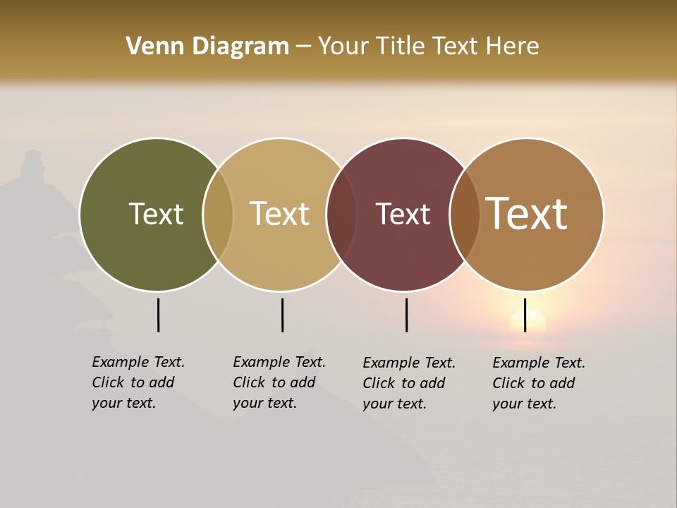 Sunset At Tanah Lot Temple, Bali, Indonesia PowerPoint Template