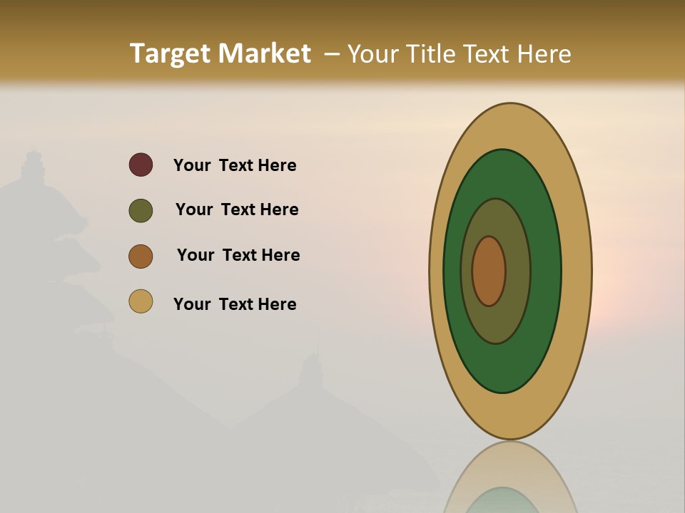 Sunset At Tanah Lot Temple, Bali, Indonesia PowerPoint Template