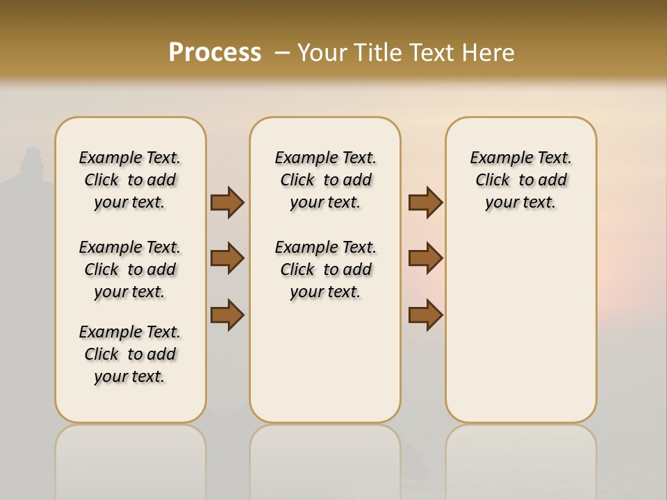 Sunset At Tanah Lot Temple, Bali, Indonesia PowerPoint Template