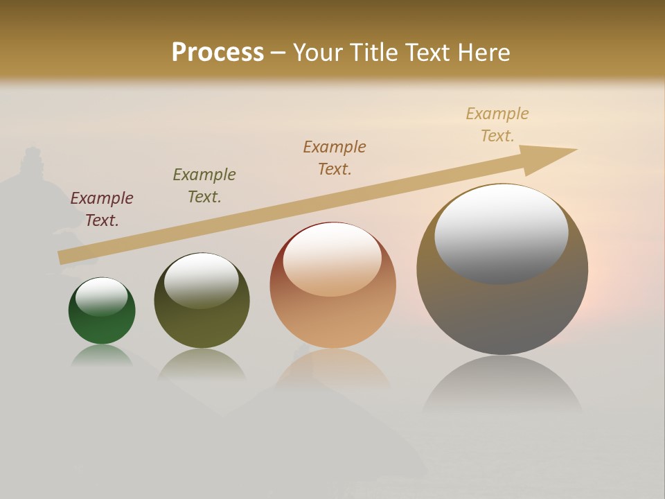 Sunset At Tanah Lot Temple, Bali, Indonesia PowerPoint Template