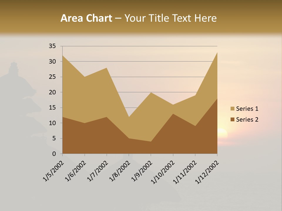 Sunset At Tanah Lot Temple, Bali, Indonesia PowerPoint Template