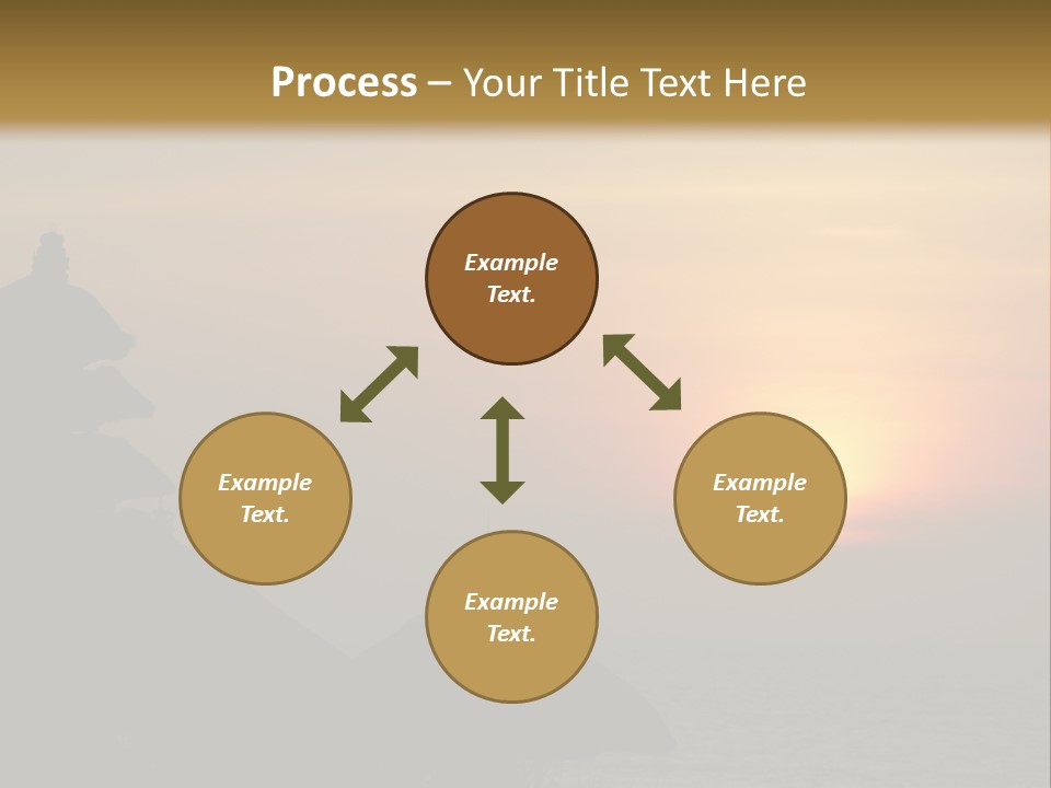 Sunset At Tanah Lot Temple, Bali, Indonesia PowerPoint Template