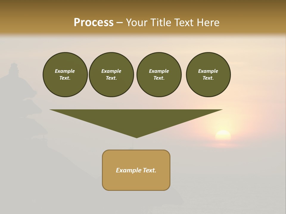 Sunset At Tanah Lot Temple, Bali, Indonesia PowerPoint Template