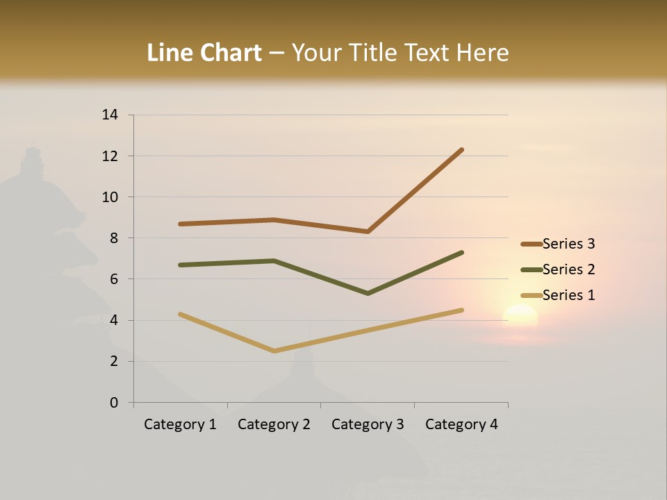 Sunset At Tanah Lot Temple, Bali, Indonesia PowerPoint Template