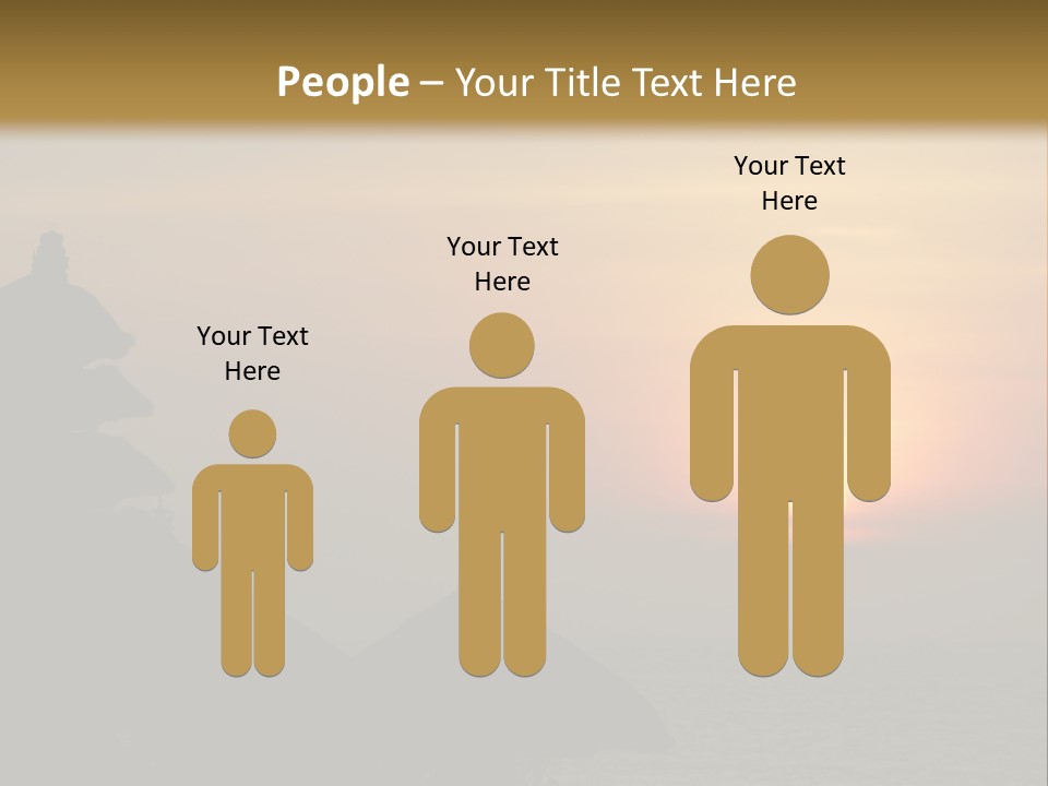 Sunset At Tanah Lot Temple, Bali, Indonesia PowerPoint Template