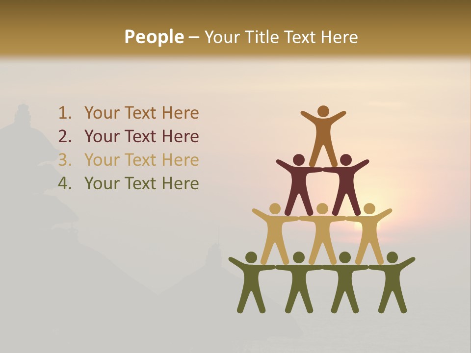 Sunset At Tanah Lot Temple, Bali, Indonesia PowerPoint Template