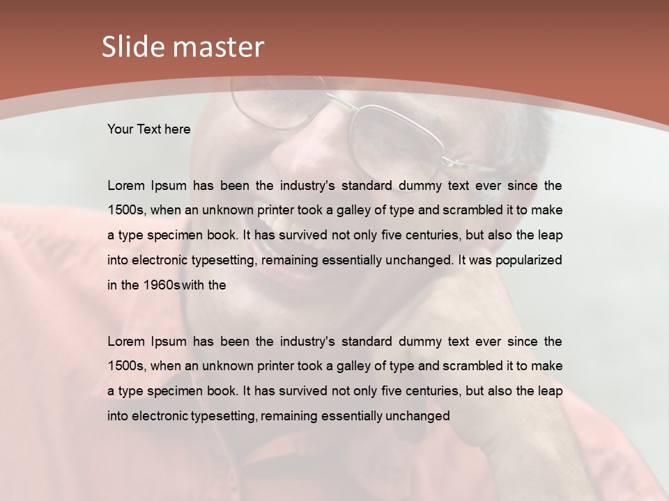 Mature Man Laughing PowerPoint Template