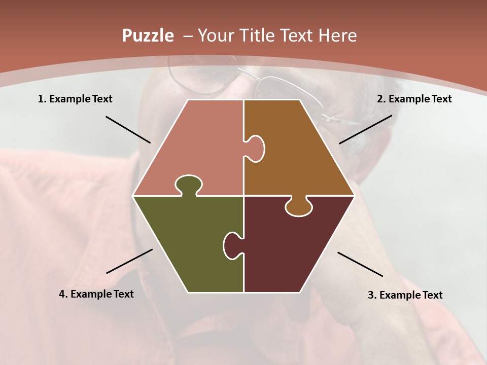 Mature Man Laughing PowerPoint Template