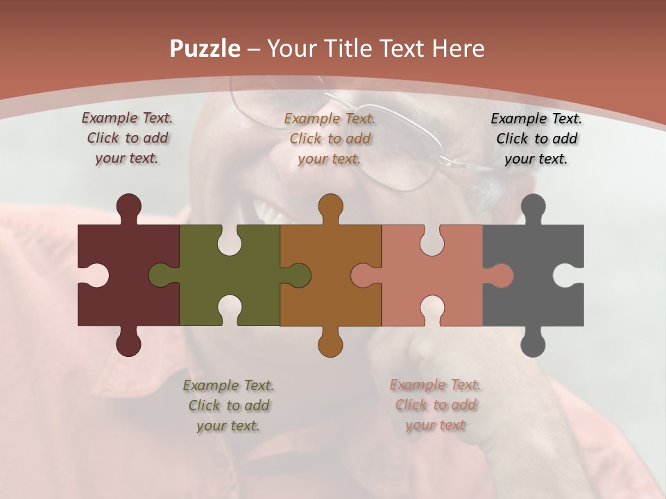 Mature Man Laughing PowerPoint Template