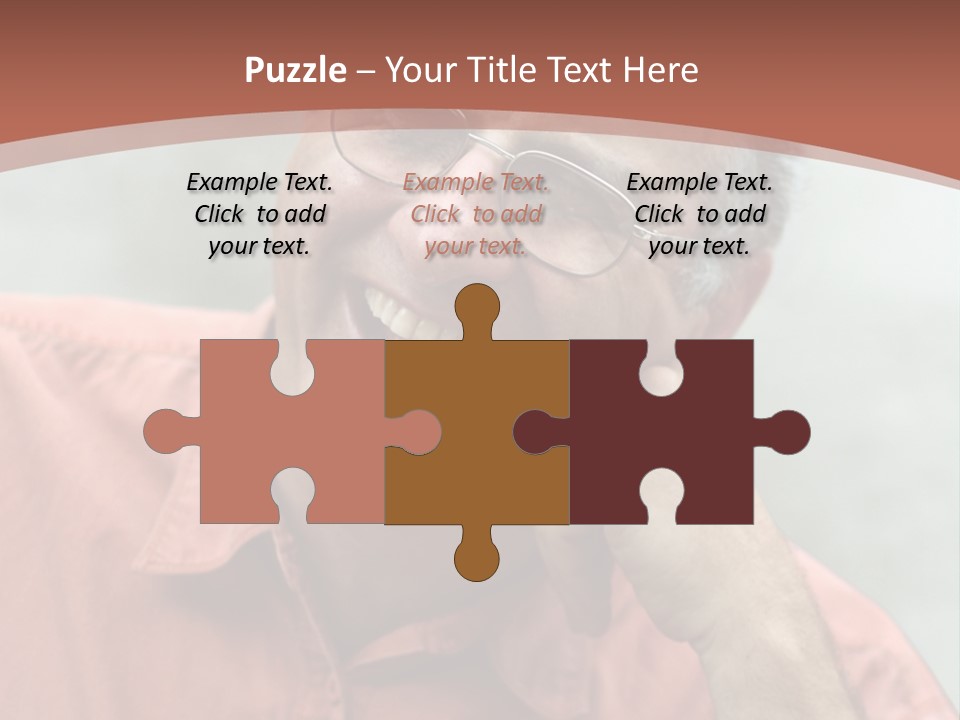 Mature Man Laughing PowerPoint Template