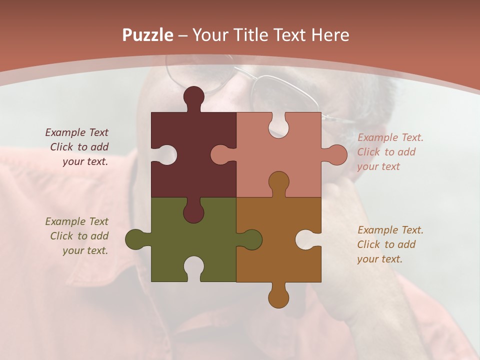 Mature Man Laughing PowerPoint Template