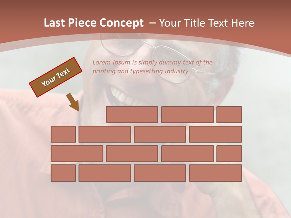 Mature Man Laughing PowerPoint Template