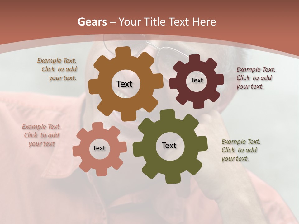 Mature Man Laughing PowerPoint Template