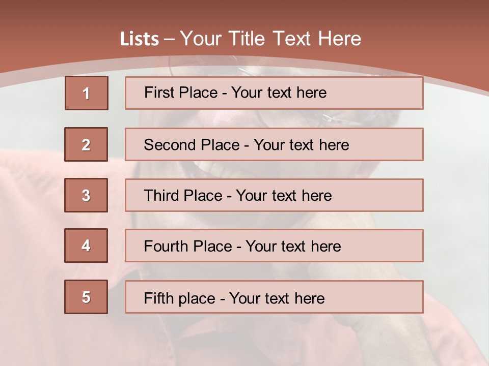 Mature Man Laughing PowerPoint Template